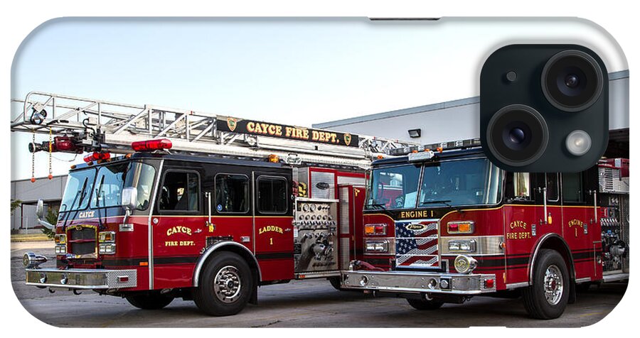 Cayce iPhone Case featuring the photograph Cayce Fire Trucks by Charles Hite