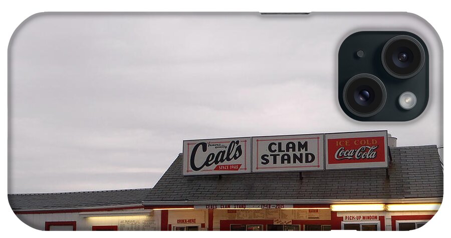 Clam Stand iPhone Case featuring the photograph Ceal's Clam Stand Since 1948 by Mary Capriole