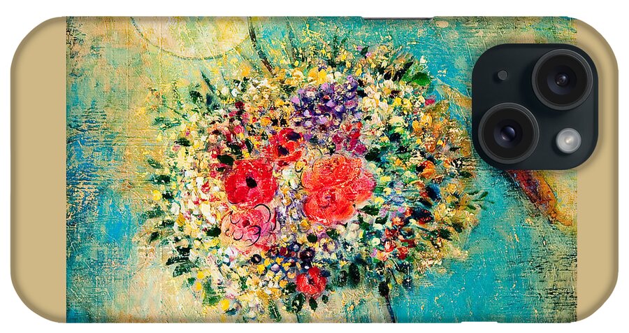 Flower iPhone Case featuring the painting Celebration by Shijun Munns