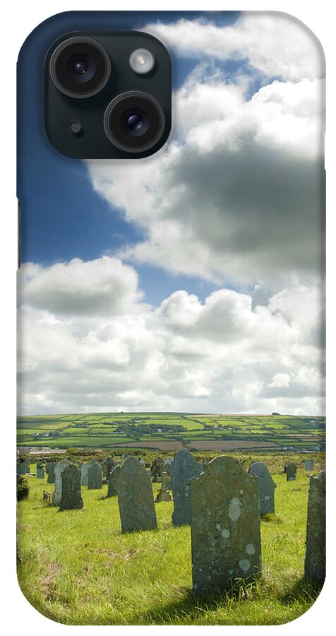 Cemetery iPhone Case featuring the photograph Cemetery in Cornwall by Chevy Fleet