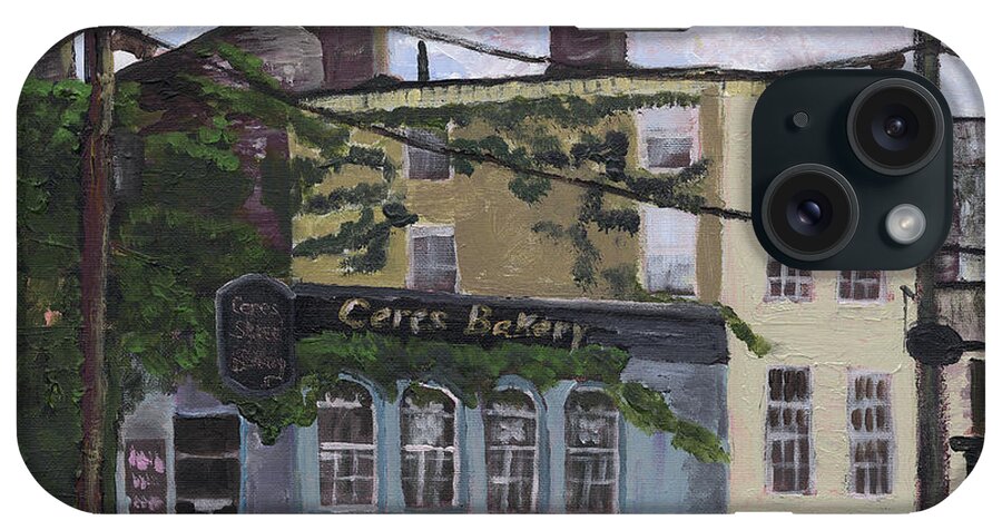 #portsmouthnh iPhone Case featuring the painting Ceres Bakery by Francois Lamothe