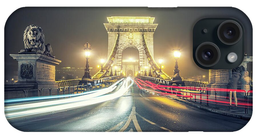 Europe iPhone Case featuring the photograph Chain Bridge Budapest by Zsolt Hlinka