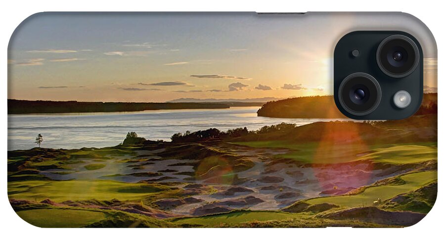 Chambers Creek iPhone Case featuring the photograph Chambers Bay Sun Flare - 2015 U.S. Open by Chris Anderson