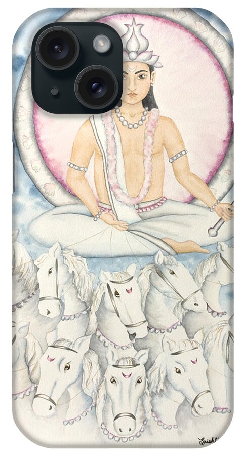 Vedic Astrology iPhone Case featuring the painting Chandra The Moon by Srishti Wilhelm