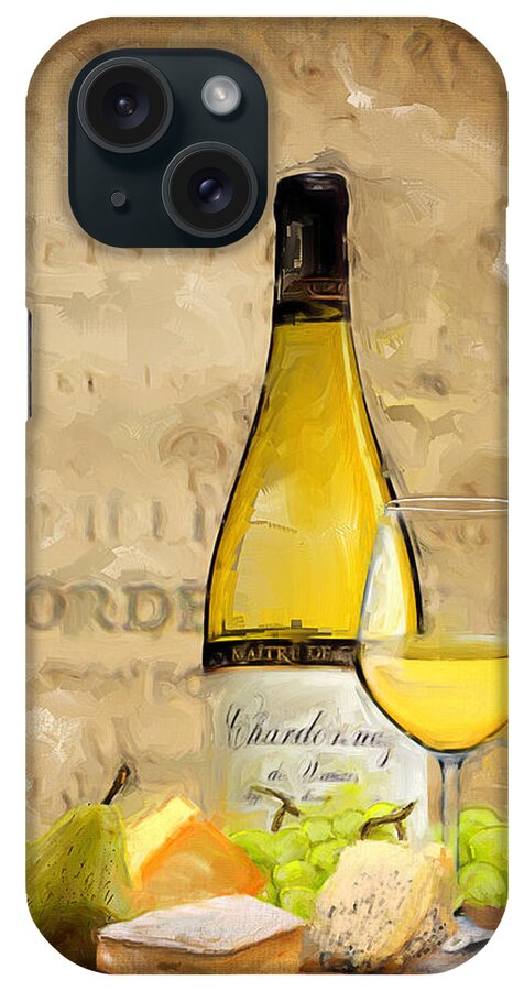 Wine iPhone Case featuring the painting Chardonnay IV by Lourry Legarde