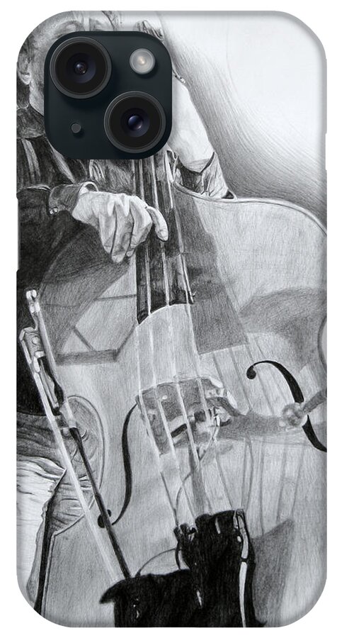 Charles iPhone Case featuring the drawing Charles Mingus by Michael Morgan