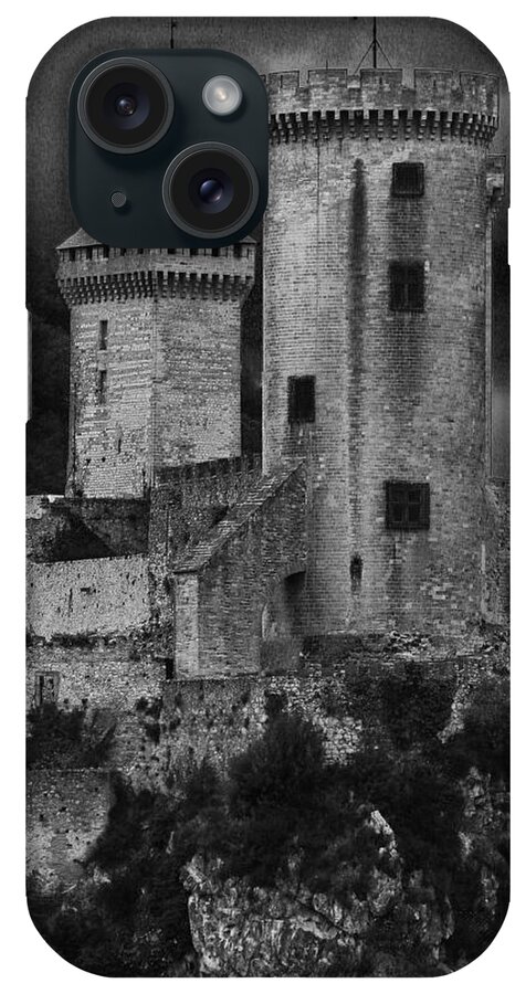 Chateau iPhone Case featuring the photograph Chateau Tower Monochrome by John Topman
