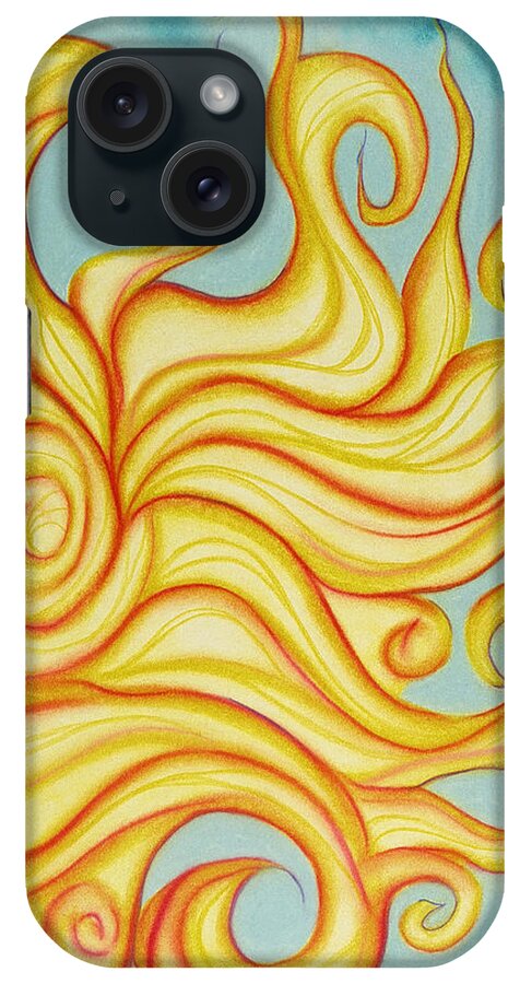 Sun iPhone Case featuring the pastel Chatting Sun by Susan Will