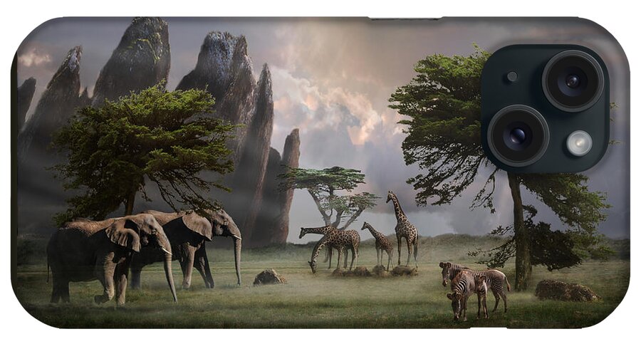 Savanna iPhone Case featuring the photograph Cherish our Earth's Creatures by Melinda Hughes-Berland