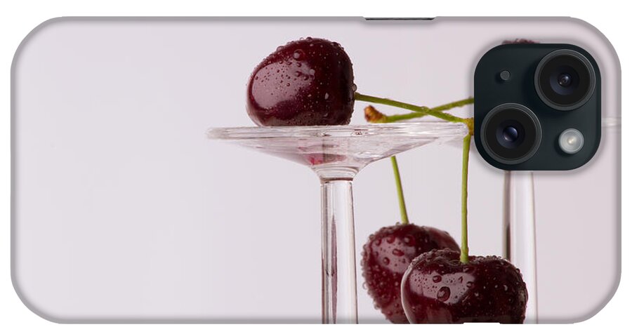 Kirschen iPhone Case featuring the photograph Cherries With Glasses by Christine Sponchia