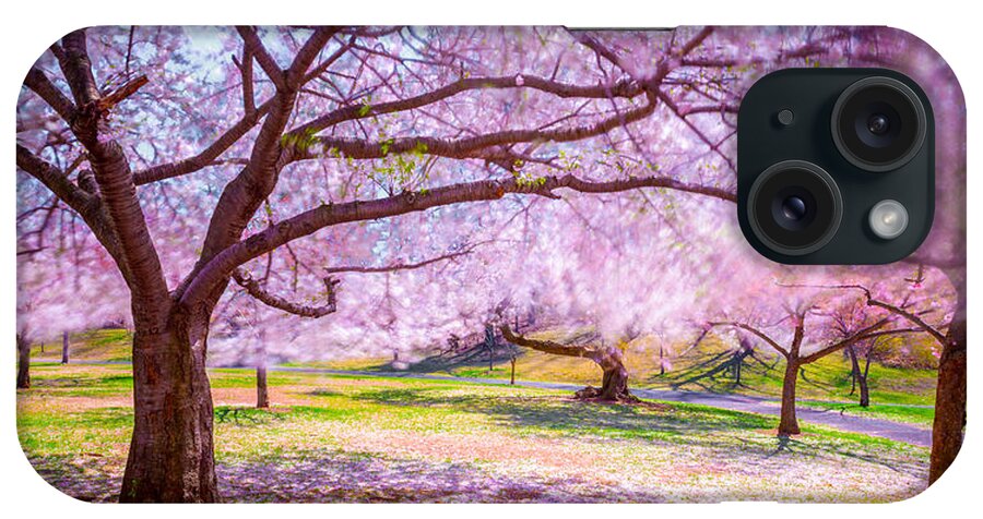 New Jersey iPhone Case featuring the photograph Cherry Blossom in the Wind by Mark Rogers