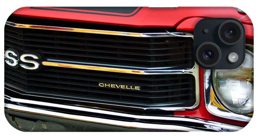 Chevrolet Chevelle Ss iPhone Case featuring the photograph Chevrolet Chevelle SS Grille Emblem by Jill Reger