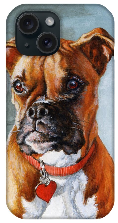 Boxer iPhone Case featuring the painting Cheyenne by Richard De Wolfe