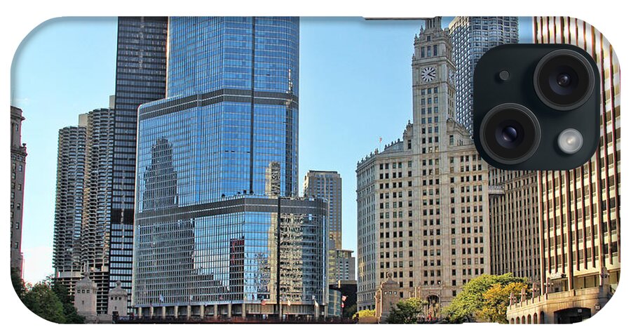 Chicago iPhone Case featuring the photograph Chicago River Reflections 9594 by Jack Schultz