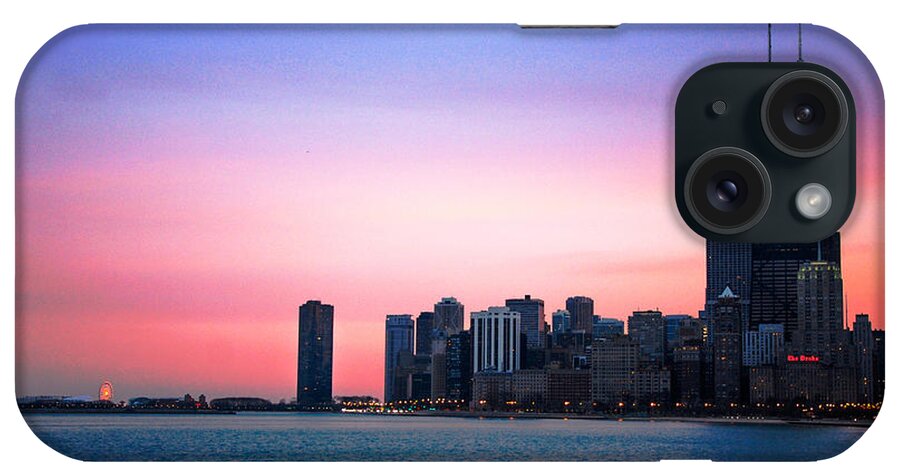 Windy City iPhone Case featuring the photograph Chicago skyline at Lake Michigan by Ken Arcia