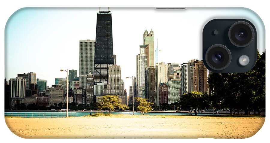 2012 iPhone Case featuring the photograph Chicago Skyline at North Avenue Beach Photo by Paul Velgos
