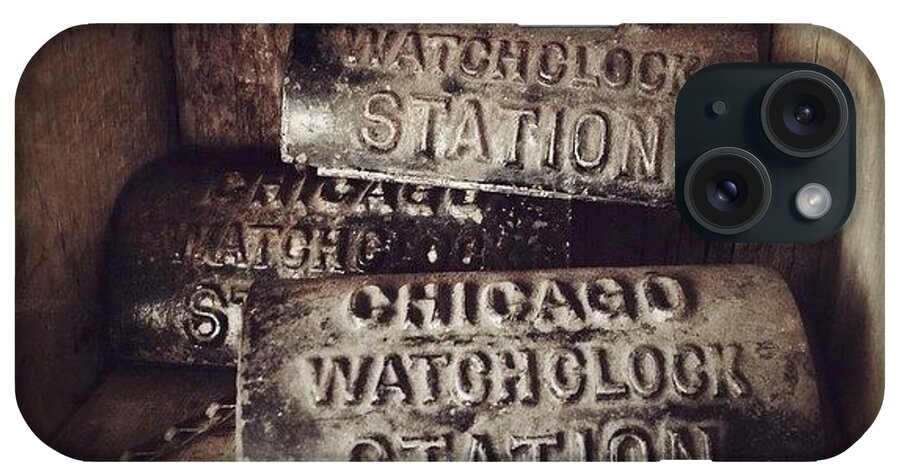 Antique iPhone Case featuring the photograph Chicago Watchclock Station by Natasha Marco