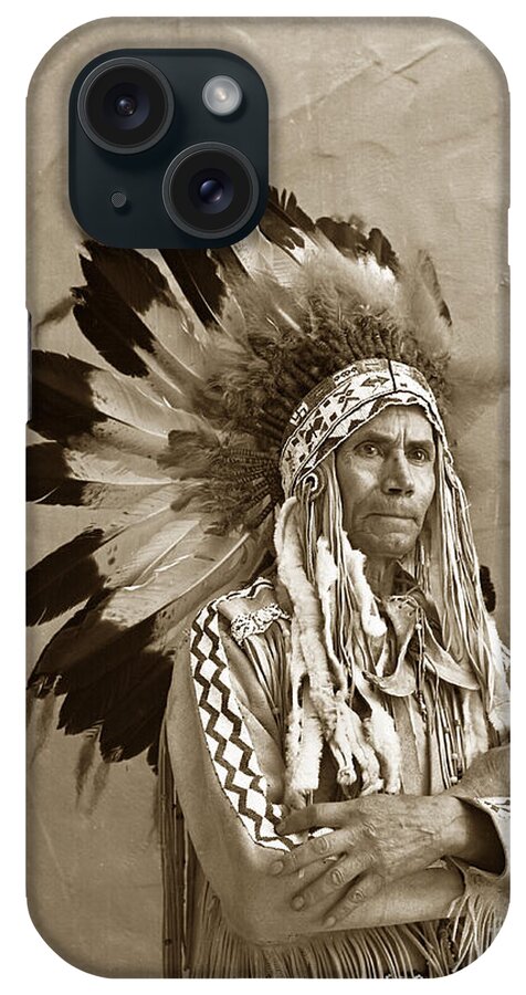 Red iPhone Case featuring the photograph Chief Red Eagle Carmel California circa 1940 by Monterey County Historical Society