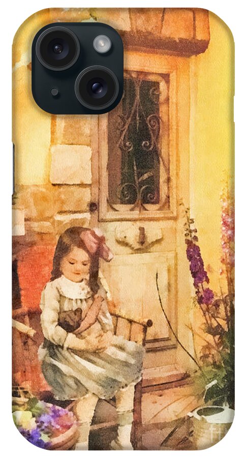 Childhood iPhone Case featuring the painting Childhood by Mo T