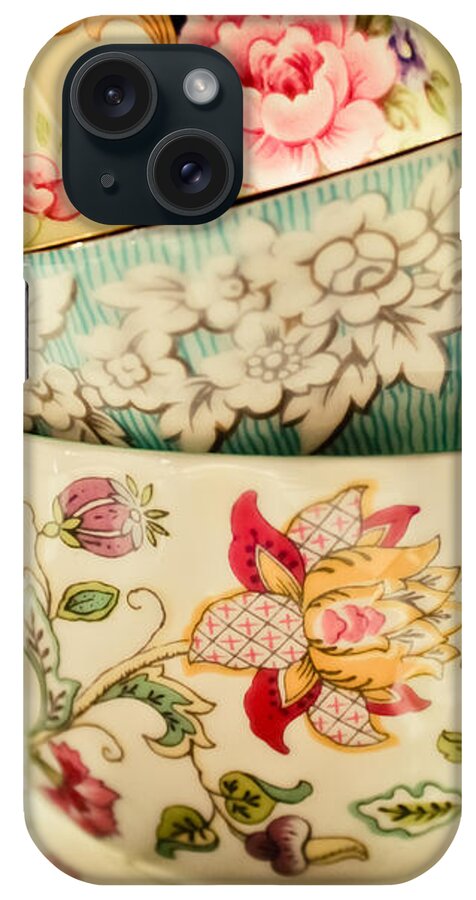 Tea Cups iPhone Case featuring the photograph China Cups by Colleen Kammerer