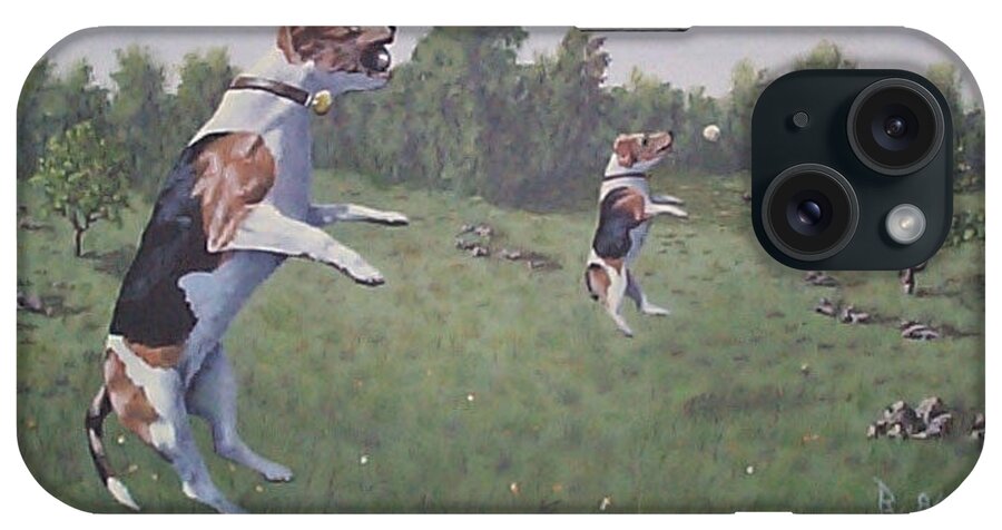 Animal iPhone Case featuring the painting Chloe Chloe by Ray Nutaitis