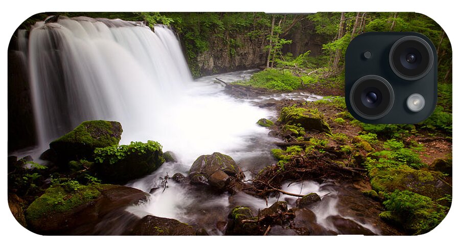 Waterfall iPhone Case featuring the photograph Choushi - Ootaki Waterfall in Summer by Brad Brizek