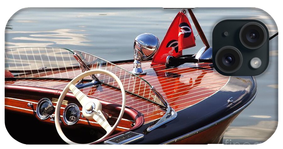 Boat iPhone Case featuring the photograph Chris Craft Deluxe Runabout by Neil Zimmerman