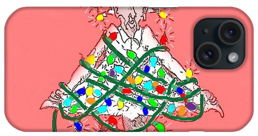 Christmas iPhone Case featuring the digital art Christmas Spirit by R Allen Swezey