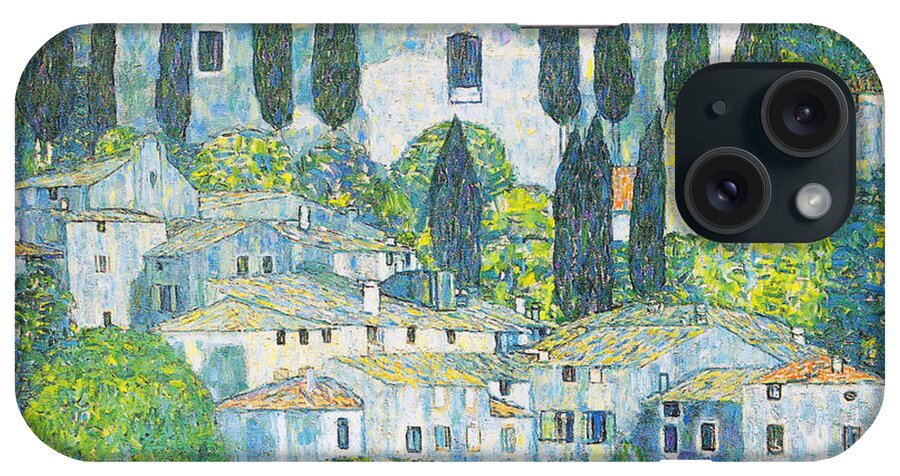 Klimt iPhone Case featuring the painting Chruch in cassone by Celestial Images