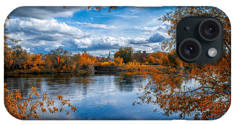 River iPhone Case featuring the photograph Church Across The River by Bob Orsillo