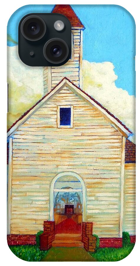 Church iPhone Case featuring the painting Church in the Woods by Joe Roache