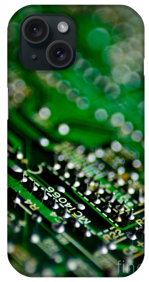 Bokeh iPhone Case featuring the photograph Circuit Board Bokeh by Amy Cicconi
