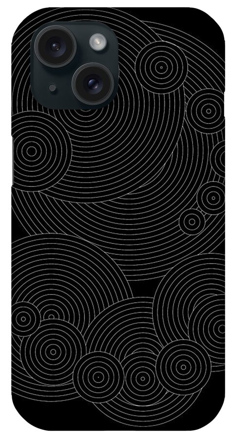 Relief iPhone Case featuring the digital art Circular Sunday Inverse by DB Artist