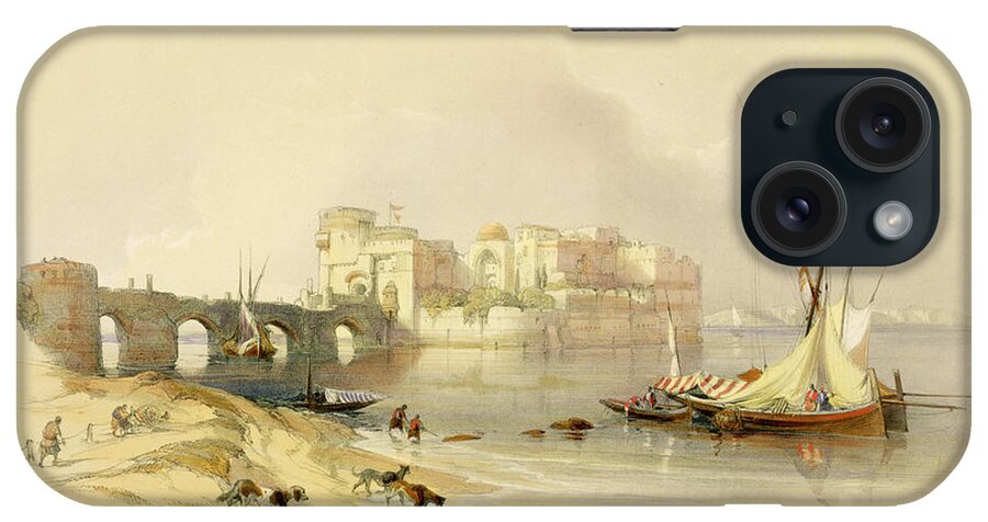 Port iPhone Case featuring the painting Citadel of Sidon, April 28th 1839 by David Roberts