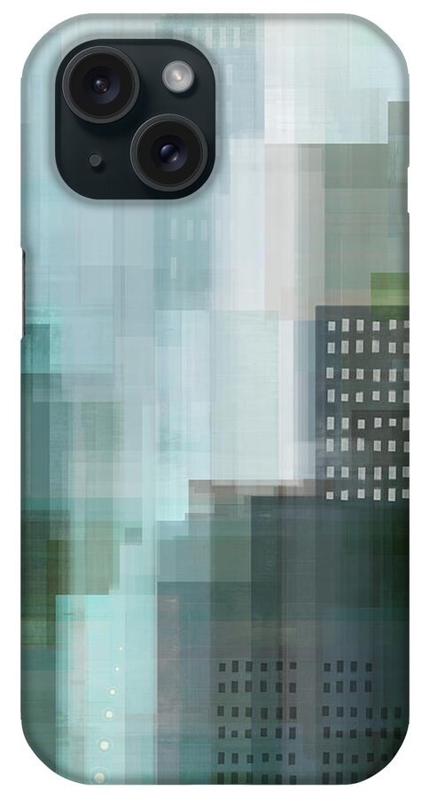 City iPhone Case featuring the mixed media City Emerald by Dan Meneely