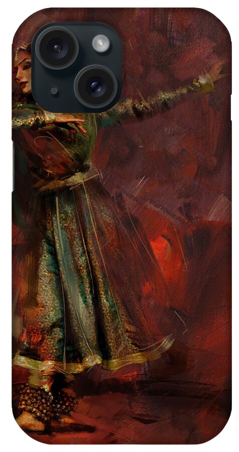 Zakir iPhone Case featuring the painting Classical Dance Art 7 by Maryam Mughal