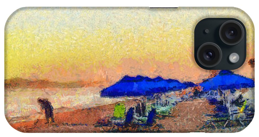 Rossidis iPhone Case featuring the painting Cleaning lady by George Rossidis