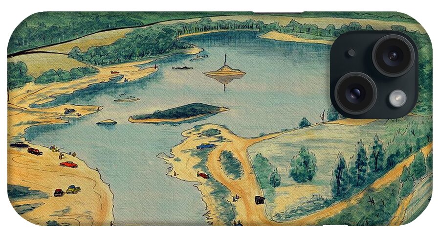 Clearwater Lake Early Days iPhone Case featuring the painting Clearwater Lake Early Days by Kip DeVore