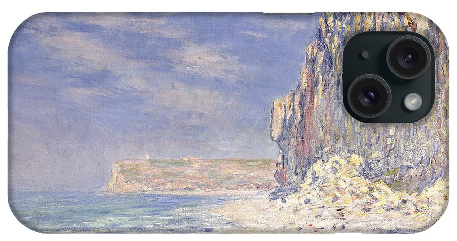 Monet iPhone Case featuring the painting Cliffs Near Fecamp by Claude Monet by Claude Monet