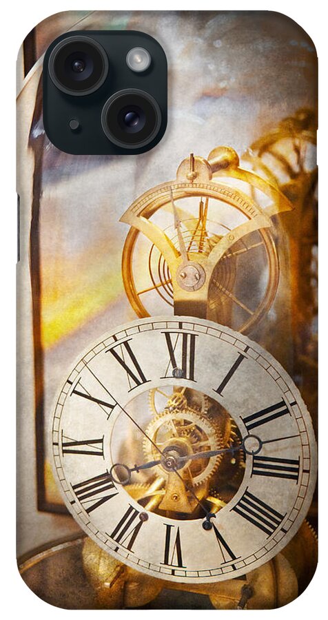 Clockmaker iPhone Case featuring the photograph Clockmaker - A look back in time by Mike Savad