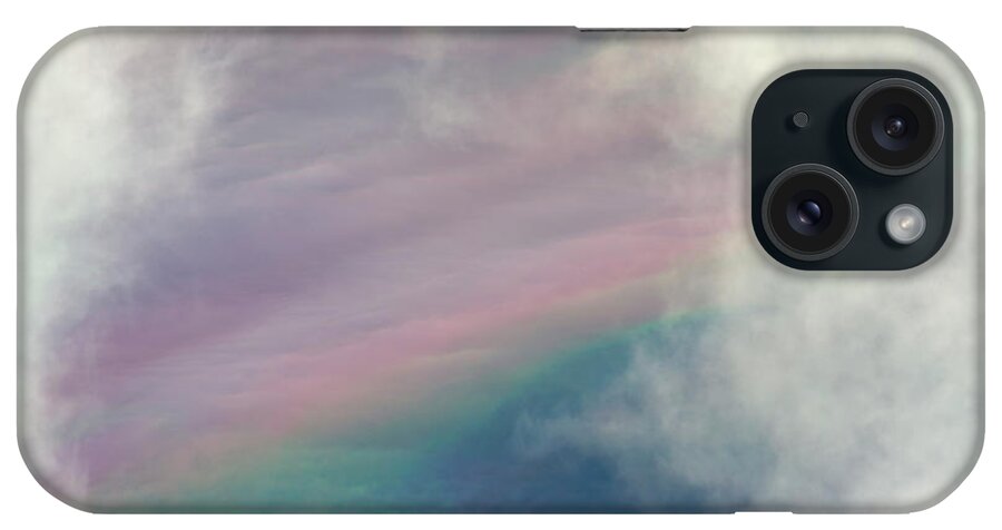00463499 iPhone Case featuring the photograph Clouds And Faint Rainbow by Yva Momatiuk John Eastcott