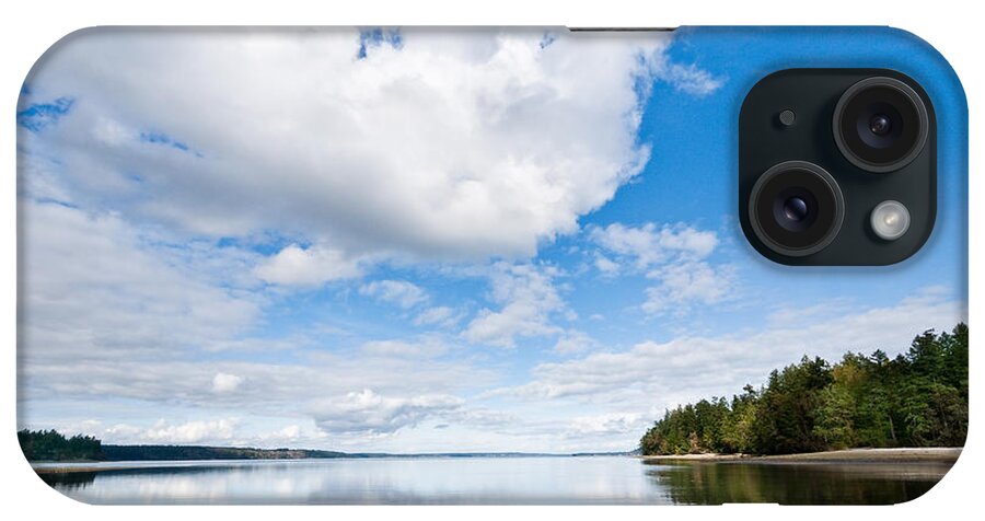 Bay iPhone Case featuring the photograph Clouds Reflected in Puget Sound by Jeff Goulden