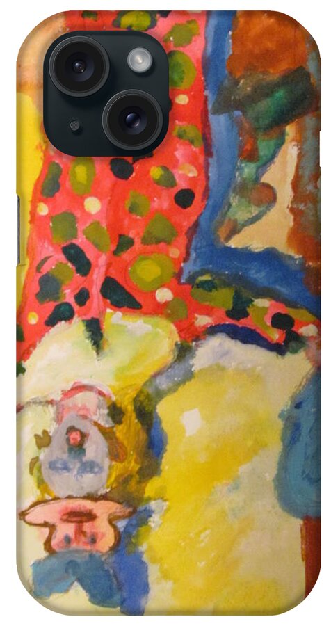 Clown iPhone Case featuring the painting Clown girl by Shea Holliman