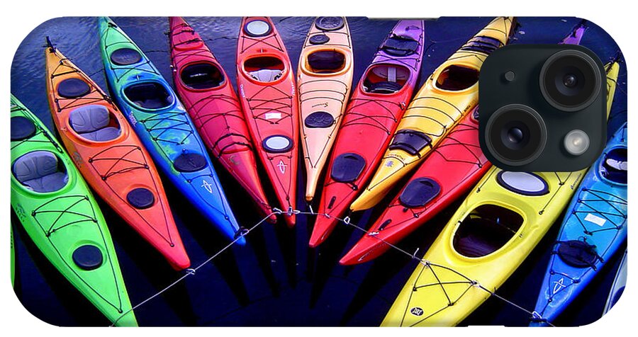 Kayak iPhone Case featuring the photograph Clustered Kayaks by Owen Weber