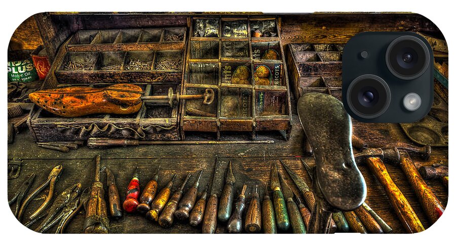 Shoe Repair iPhone Case featuring the photograph Cobblers Tools by David Morefield