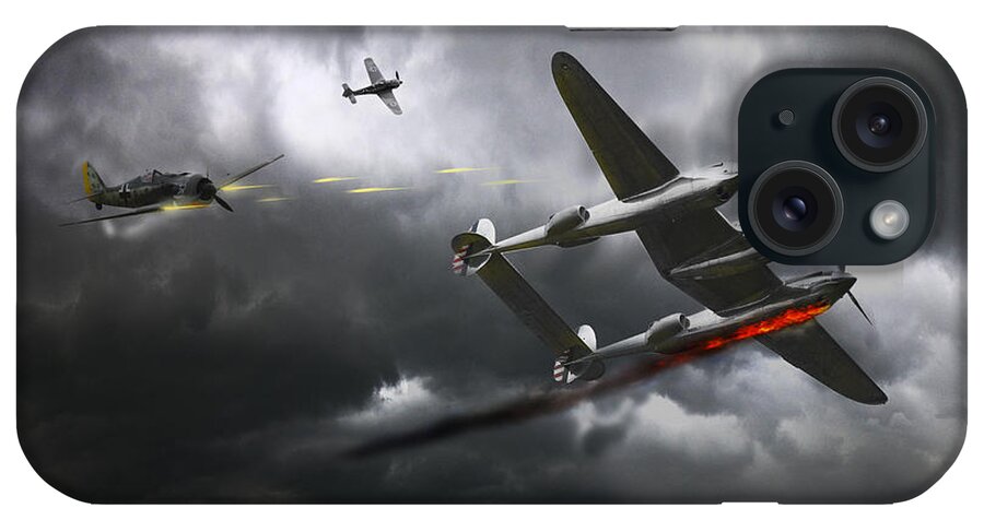 P38 Lightning iPhone Case featuring the digital art Cobra Strike by Airpower Art