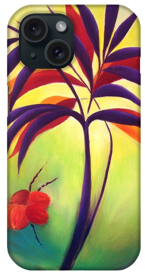 Tree iPhone Case featuring the painting Coconuts by Karin Eisermann