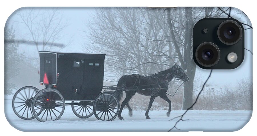 Amish iPhone Case featuring the photograph Cold Amish Morning by David Arment