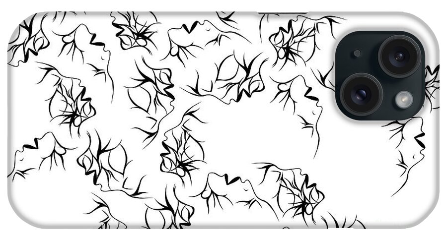 Black iPhone Case featuring the digital art Collaborate by JamieLynn Warber