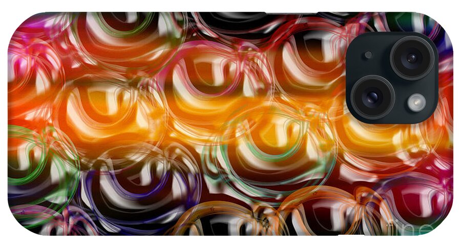 Abstract iPhone Case featuring the digital art Color Frenzy 2 by Andee Design